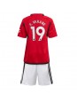 Manchester United Raphael Varane #19 Replika Hemmakläder Barn 2023-24 Kortärmad (+ byxor)